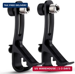Facmogu 2PCS Drum Microphone Clip, Adjustable Mic Mount Clamp Holder Mic Securin