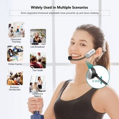 UHF Wireless Microphone Headset, 165ft Range, Working Time 6H, 1/4“Plug, Wir…
