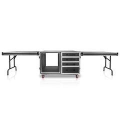 Sound Town 12U Workstation Rack Case w/ 4 Drawers & 2 Tables (STRC-SP12U4DT2)