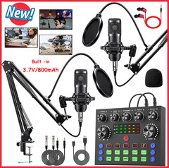 Home Studio Recording Kit Music Podcast Mixer Equipment Condenser Microphone Set