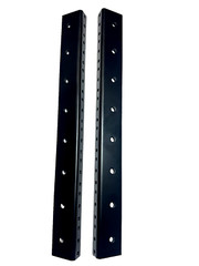 2 (One Pair) 8U / 8 SPACE Rack Rails 14″ Lg Tapped 10/32″ for Amplifier Rack