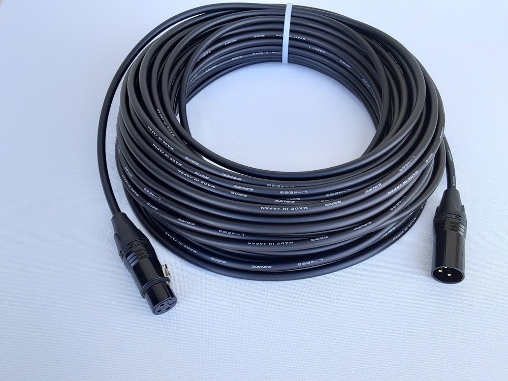 CANARE BLACK QUAD MICROPHONE MIC CABLE NEUTRIK XLR 100 FT