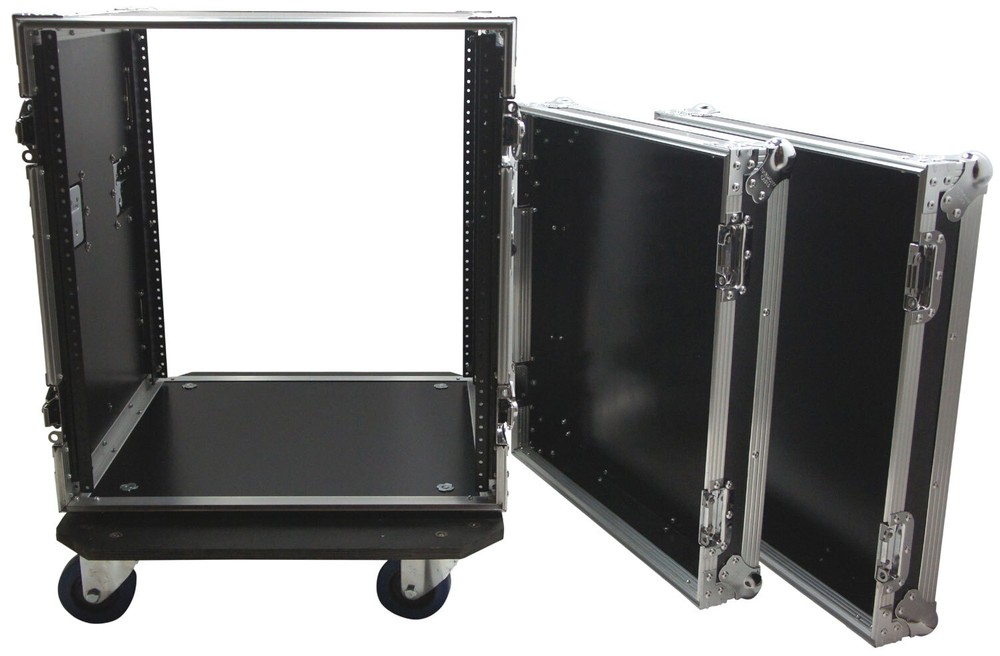 Harmony Cases HC12UADC Flight DJ Amp 12U Veritcal Rack Amplifier DJ Case Wheels