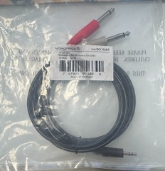 Monoprice 601045 1/8 Inch TRS Male to Dual 1/4 Inch TS Male Cable – 5 Feet-