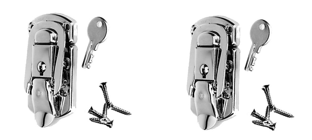 (2 PACK) PENN ELCOM L1094N Locking Briefcase/Draw Latch Nickle Finish w/ Screws