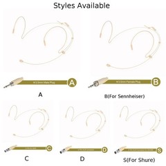 Hot Sale Headset Mic Headworn 1.2m 100-20KHZ Double Earhook For