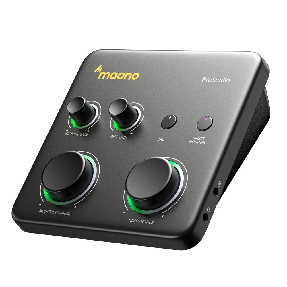 MAONO P1 Hybrid USB Audio Interface 70dB Gain for PC Phone iPad Guitar