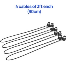 High-Speed MIDI 4-Pack – 3FT, Low-Profile Cables with 5-Pin DIN Connectors