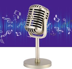 Microphone Vintage Look Old Style Dynamic Vocal Classic Retro Studio Stage Voice