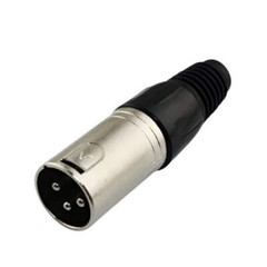 PROCRAFT PC-TX004 3-Pin Male XLR Lo-Z Cable Mount Connector – NICKEL