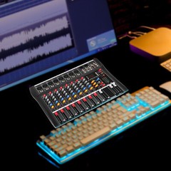 New 8 Channel Mixer Stage performance small portable phantom power Bluetooth ABS