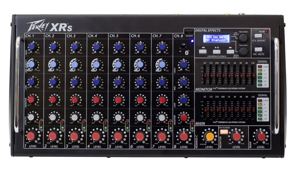 Peavey XR S Powered Mixer 1,000 Watts RMS, 1500 Watts peak Digital effects