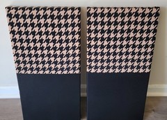 6 Sound Absorbing Acoustic Wall Panels Houndstooth TAN/ BLACK – SET of 6