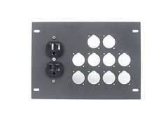 Audio Floor Box With 10 D Holes & Duplex AC Outlet by Elite Core