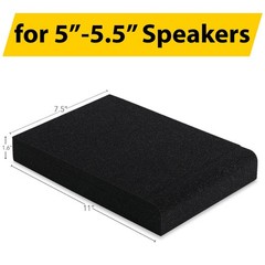 Sound Addicted – Studio Monitor Isolation Pads for 5 5“ Speakers, Black
