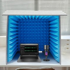 Desktop Soundproof Cover Portable Vocal Recording Booth Sound Absorbing Shield