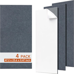 Peel and Stick Acoustic Panels, 4 Pcs Gray Soundproof Wall Panels, 47.2″x23.6
