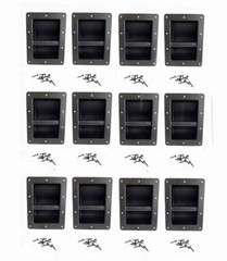 (12 PACK) PENN ELCOM H1105 Large Blk Steel Speaker Cabinet/Case Handle w/ Screws