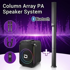 Powered Portable Column Array PA System Bluetooth Speaker with 12″ Subwoofer NEW