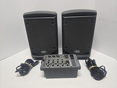 Samson Expedition XP150 Portable PA Speaker System 150W w/ Built-In Mixer Tested