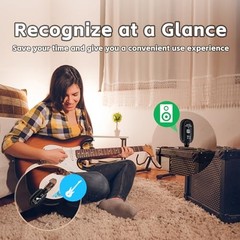 Wireless Guitar System UHF 2 Modes, Rechargeable Li-Battery, 100ft Range, A8