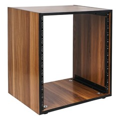 Sound Town DIY 12U Rack Furniture Grade Walnut Laminate Rubber Feet (SDRK-12WN)