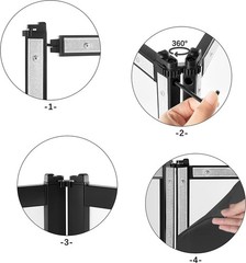 PRORECK Portable DJ Facade 4 Detachable Panels Foldable Event Booth Scrim Bag