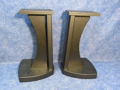 Unisound G801 Bookshelf Speaker Stands Black Ash Woodgrain 1-Pair, Universal Fit