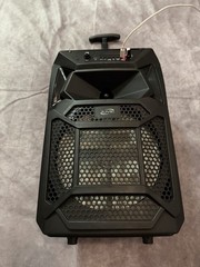 iLive Portable PA Speaker Black w/ Wired Microphone USB AUX 6.35mm