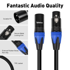 6 FT Premium 3 Pin XLR Balanced Microphone Audio Cable