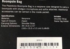 PEARSTONE | 34″ BOOMPOLE BAG ✪NEW✪ BPB10 51556311 NEOPRENE PRO AUDIO BOOM POLE