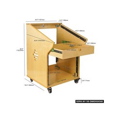 Sound Town DIY Solid Baltic Birch Plywood Studio Rack with 11U Slant Mixer To…