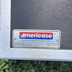 Americase Aluminum Gun Case Carry Handle Fully Lined Divider Black/Silver w/ Key