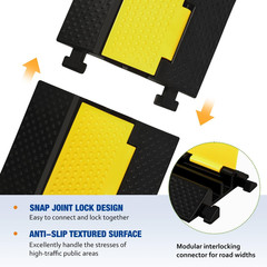 Heavy Duty 2 Channel Cable Protectors – 5 Pack, 22000 lbs Capacity