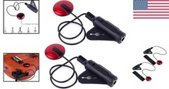 2Pcs Professional Piezo Contact Microphone Set 1/4″ Jack for Instruments