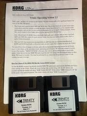 Korg Trinity OS 2.2 3.5 Upgrade Floppy Disks 1997 Dealer NOS Keyboard
