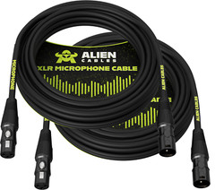 ALIEN CABLES – STARQUAD XLR MICROPHONE CABLE – 25 FOOT – 2 PACK
