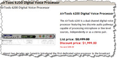 Airtools Symetrix 6200 Digital Mic Preamplifier Voice Speech Processor Voiceover