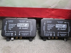 ESTATE* LOT OF 2 JK AUDIO THAT-2 TELEPHONE HANDSET AUDIO TAP