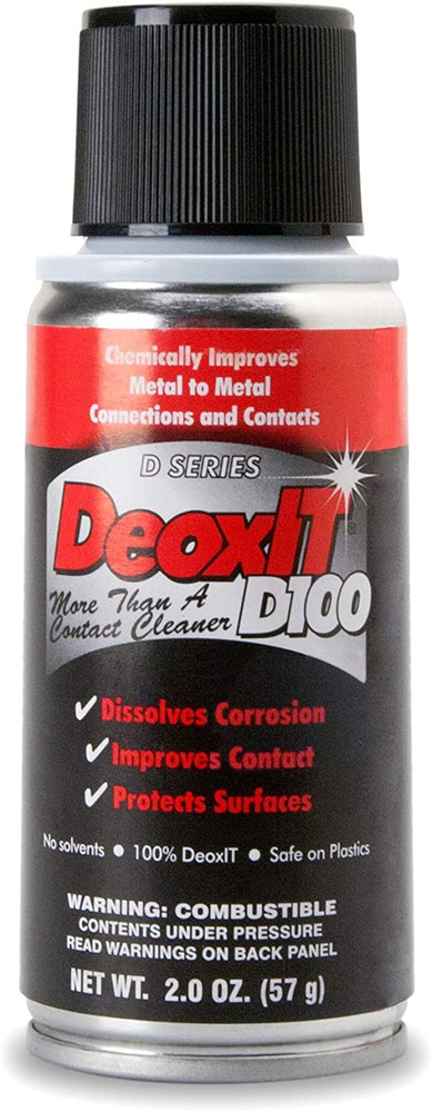 D100S-2 CAIG Deoxit Contact Cleaner, 100% Spray, 2 Oz