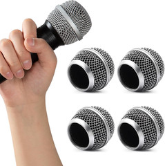 4 PCS SM58 Microphone Head Replacement, Standard Size Grille Mic Replacement Foa
