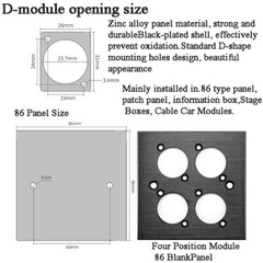 Panel Mount D Type USb3.0/2.0 Hdmi Female-Female Metal Connector Jack Socket