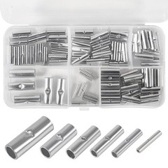 100pcs Non Insulated Butt Connectors Kit Splice Uninsulated…
