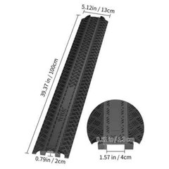 VEVOR 39″x5″ Raceway Cord Cover Ramp 2000 lbs Load Cable Protector Ramp (2-Pack)