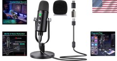 Advanced USB Microphone with One-Tap Mute and Clarity for Streaming & Zoom Calls