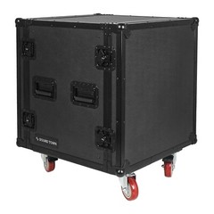 Sound Town Shock Mount 12U Plywood Rack Case w/ 21″ Depth-Black (STRC-SPB12UW)