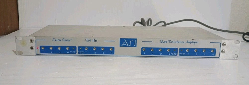 ATI Encore DA 416 Quad 1 X 4 Distribution Amplifier, with Output Clip Indicators