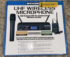 Wireless Microphone -Bogen 800 channel UHF Pll synthesized wireless system