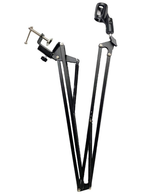 Chromacast 28″ Black Adjustable Arm Scissor Desk Foldable Microphone Stand