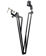 Chromacast 28″ Black Adjustable Arm Scissor Desk Foldable Microphone Stand